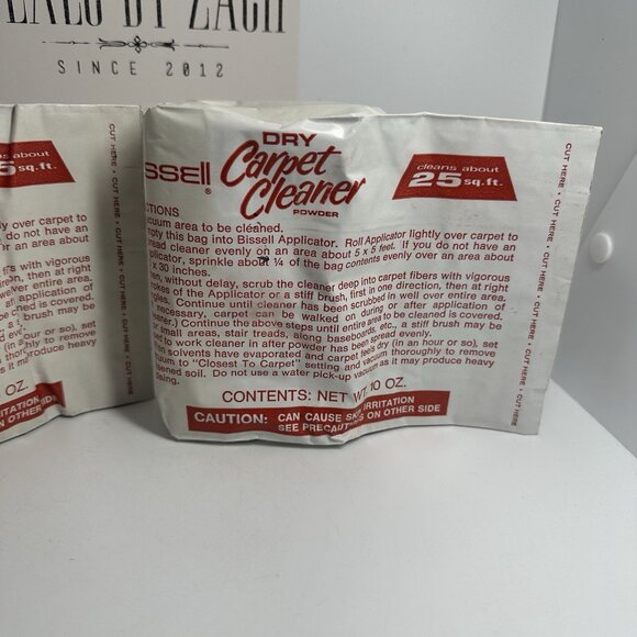 Vintage Lot of 2 Packs of Bissell Dry Carpet Cleaner Powder 10oz Each NOS - Picture 3 of 10